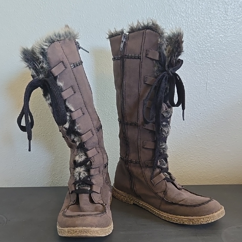 Ruff Hewn Gray Winter Boots Size 6.5